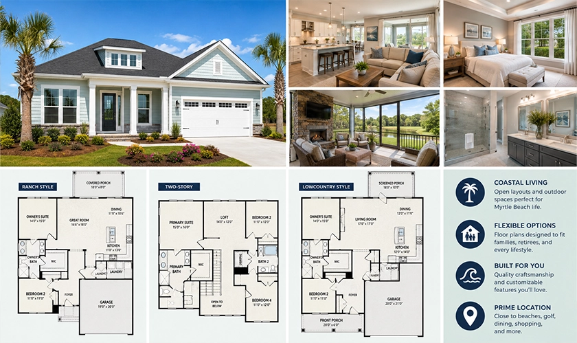 New Home Floor Plans in Myrtle Beach for Every Lifestyle